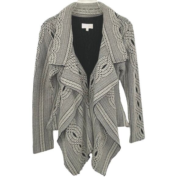 Alexis Sweaters - Alexis Cardigan Sweater Cable Knit Heavyweight Black Office Casual Size Medium